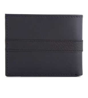 Tommy Hilfiger 31TL22X062 Ranger Leather For Men Bifold Wallets Navy - 3alababak