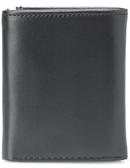 Tommy Hilfiger 31TL11X018 001 Men's Leather Trifold Wallet Oxford Black - 3alababak