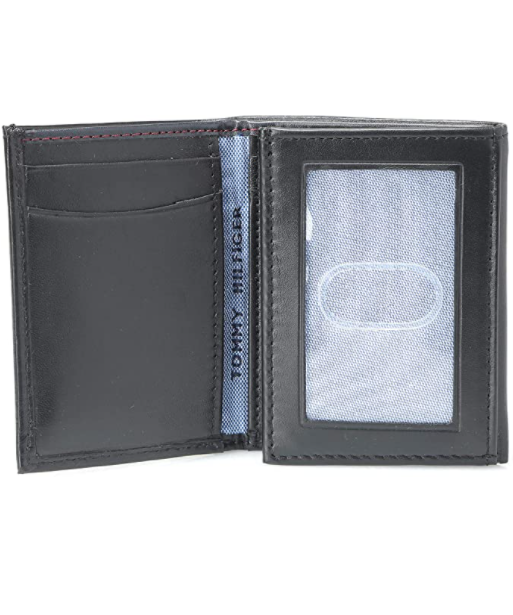 Tommy Hilfiger 31TL11X018 001 Men's Leather Trifold Wallet Oxford Black - 3alababak