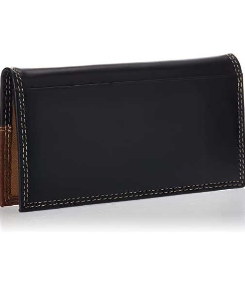 Timberland PRO Men's Leather Long Bifold Rodeo Wallet with RFID, Teak - 3alababak