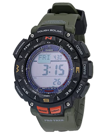 Casio Men's Quartz Sport Watch with Resin Strap, Green, 27 (Model: PRG-240-3CR)