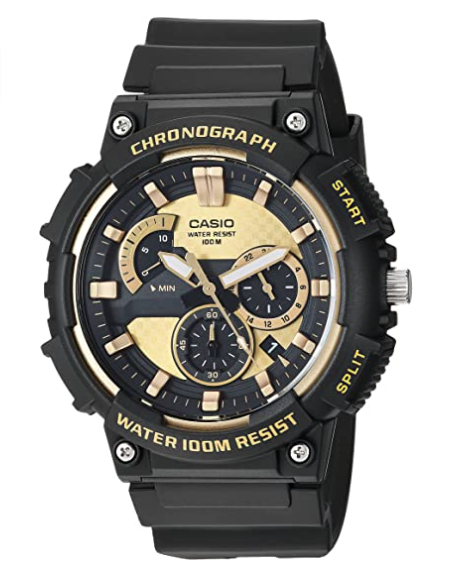 Casio Men's Retrograde Quartz Watch with Resin Strap, Black, 20 (Model: MCW-200H-9AVCF) - 3alababak