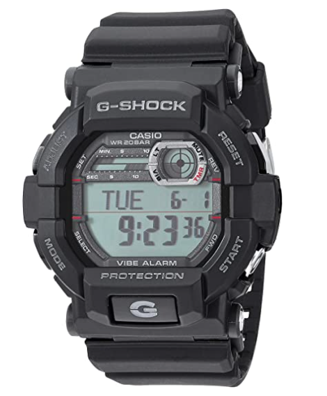 Casio GSHOCK Stainless Steel Quartz Watch with Resin Strap, Black, 21.4 (Model: GD350-1CR) - 3alababak