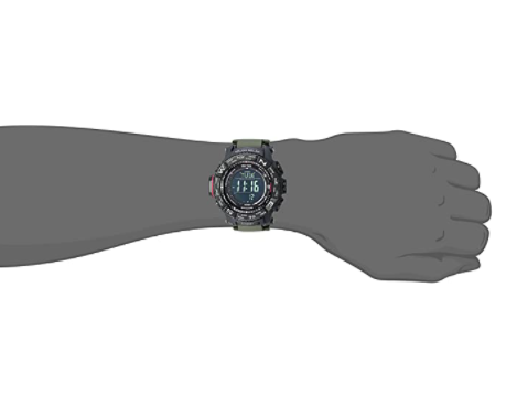 Casio Men's PRO TREK Stainless Steel Quartz Watch with Resin Strap, Black, 20.2 (Model: PRW-3510Y-8CR) - 3alababak