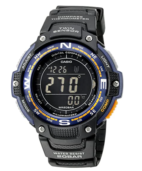 Casio Men's Twin Sensor Digital Display Quartz Black Watch (Model: SGW-100-2BCF)