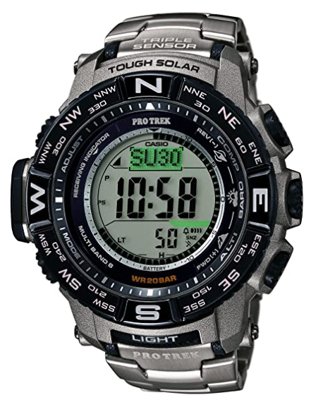 Casio Men's Pro Trek PRW-3500T-7CR Tough Solar Triple Sensor Digital Sport Watch
