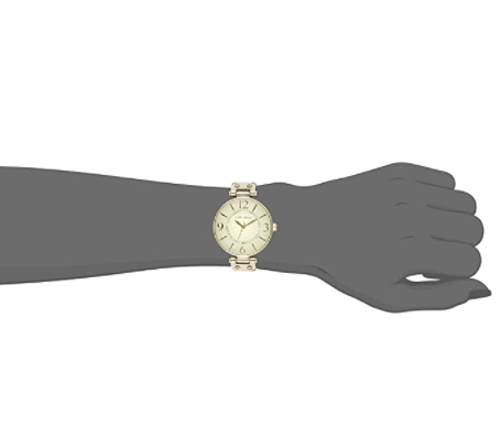 Anne Klein Women's Leather Strap Watch 10/9168IVBN - 3alababak