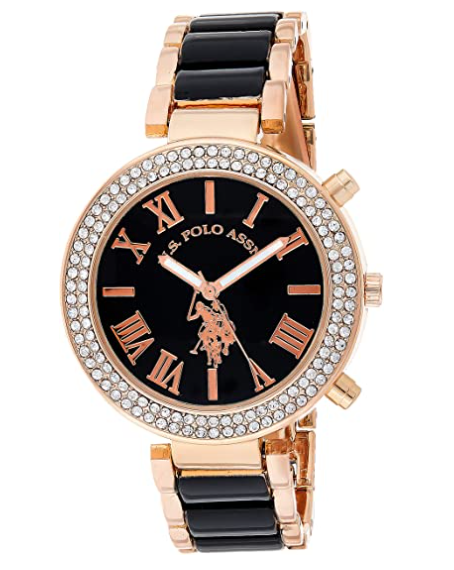 U.S. Polo Assn. Women's USC40090 Rose Gold-Tone Dress Watch - 3alababak