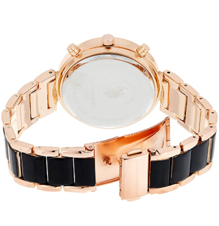 U.S. Polo Assn. Women's USC40090 Rose Gold-Tone Dress Watch - 3alababak