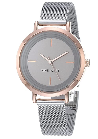 Nine West Women's Mesh Bracelet Watch NW/2147TPRT - 3alababak