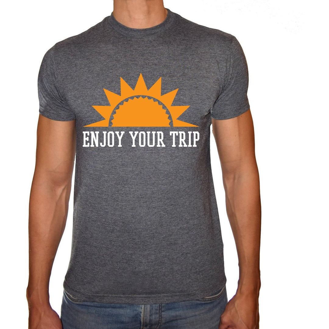 Phoenix CHARCOAL Round Neck Printed T-Shirt Men(Sun ) - 3alababak