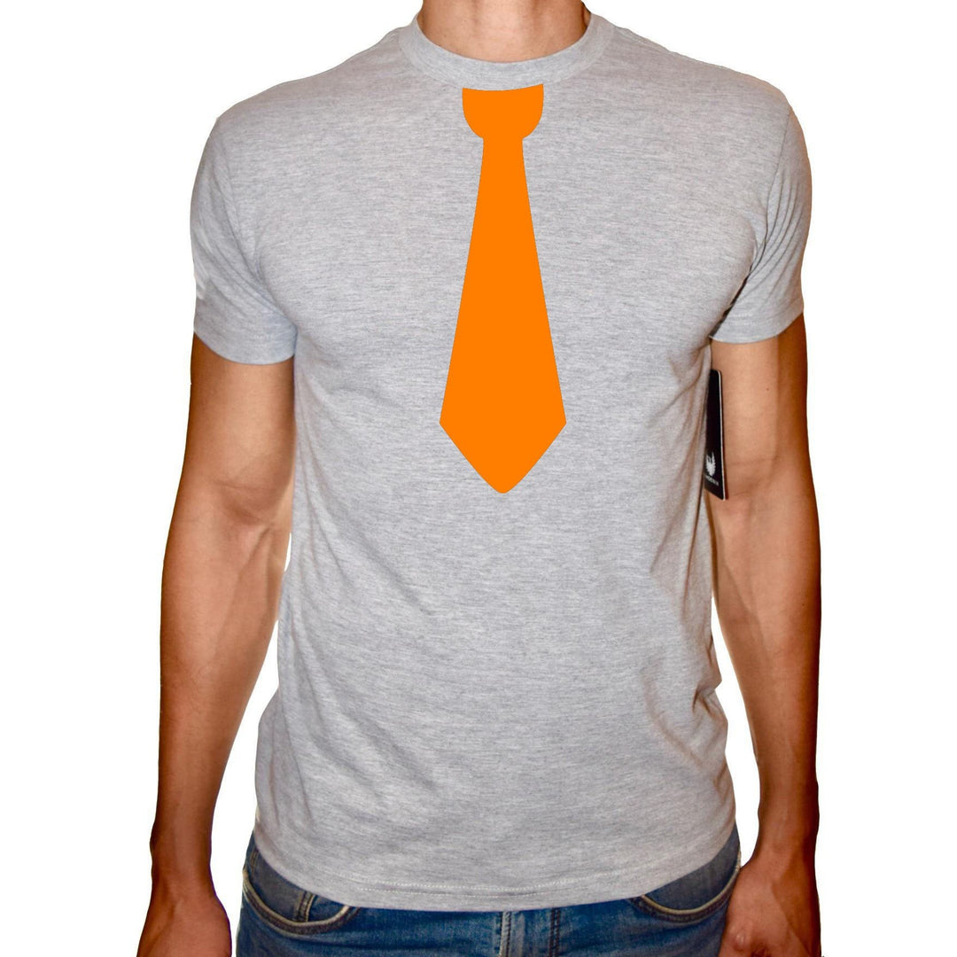Phoenix GREY Round Neck Printed T-Shirt Men(Tie) - 3alababak