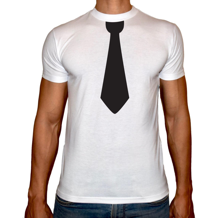 Phoenix WHITE Round Neck Printed T-Shirt Men(Tie) - 3alababak