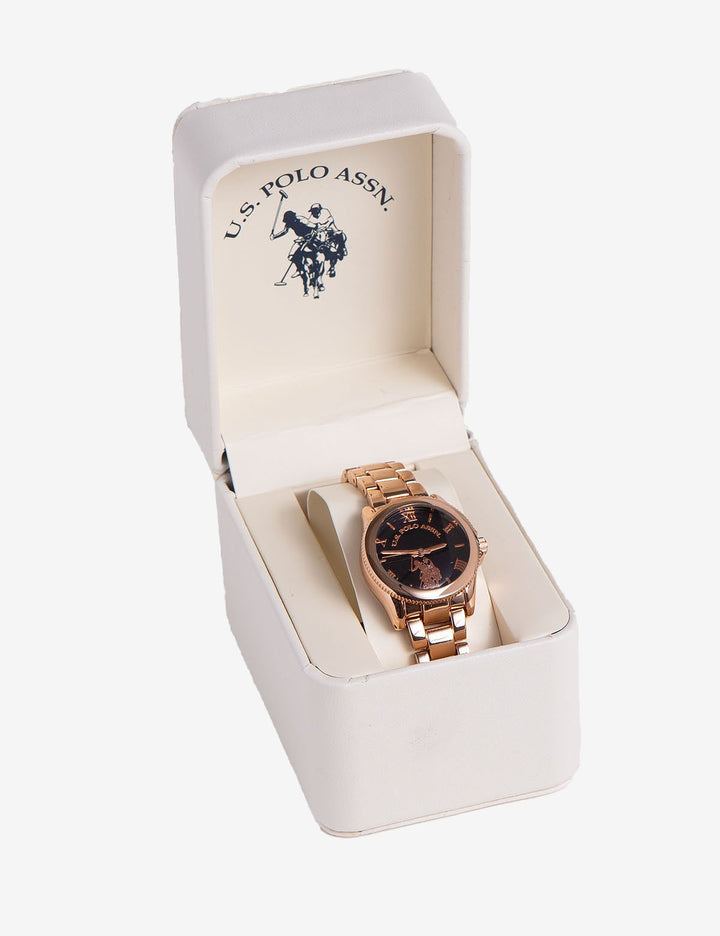 U.S. Polo Assn. Women's USC40135 Gold Tone Metal Analog-Quartz Watch