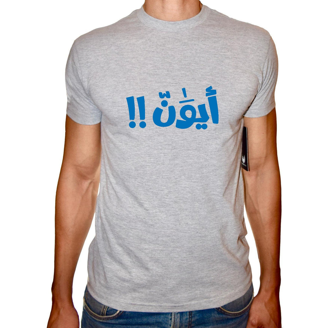 Phoenix GREY Round Neck Printed T-Shirt Men(aywan) - 3alababak