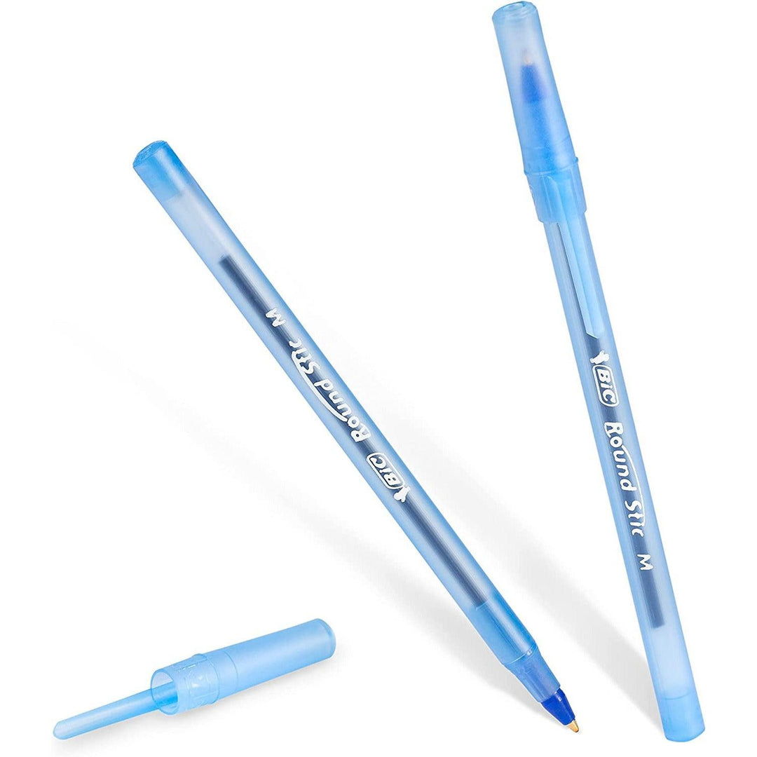 BIC Round Stic Xtra Life Ballpoint Pens, Medium Point (1.0mm), Blue, 60-Count - 3alababak