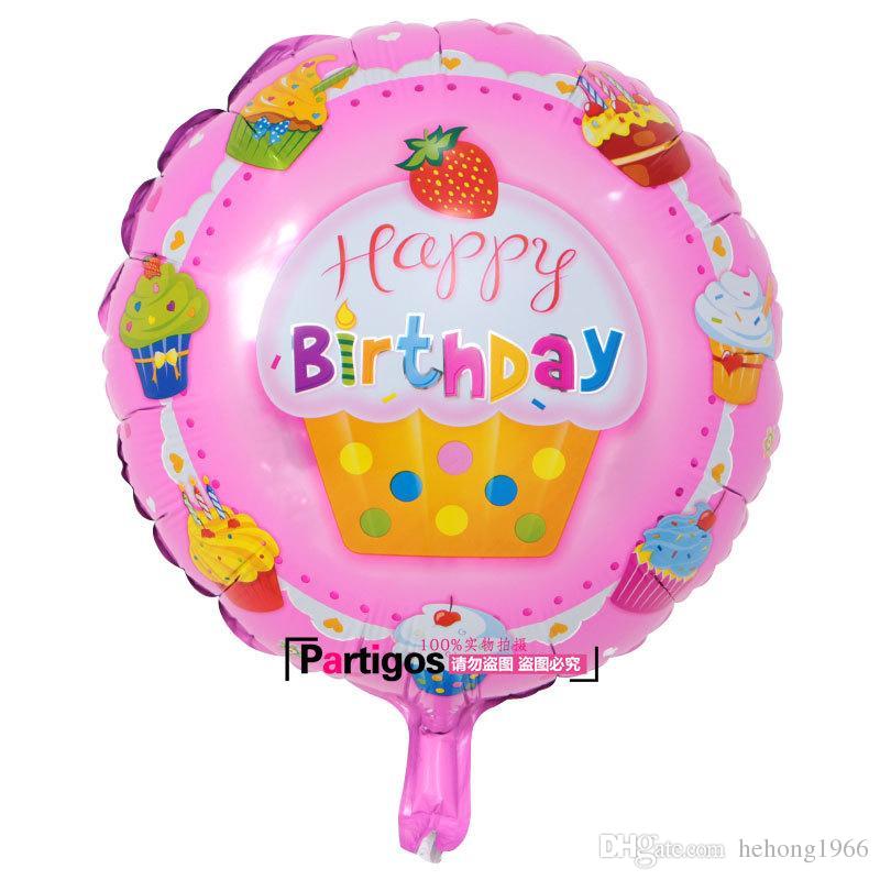 Happy Birthday Cupcake Helium Foil Balloon - 3alababak