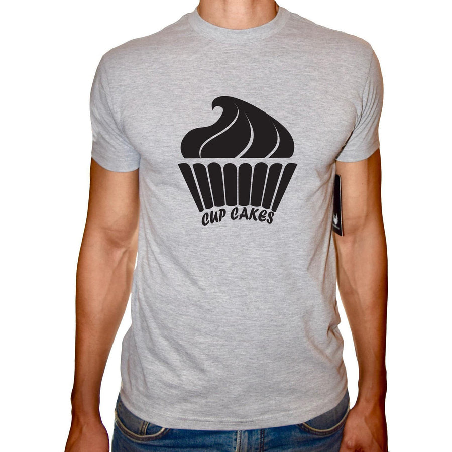 Phoenix GREY Round Neck Printed T-Shirt Men(cupcakes) - 3alababak