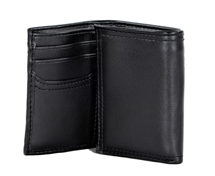 Levi's Men's Trifold Wallet-Sleek and Slim Includes Id Window Noir Black 31LV1197 - 3alababak