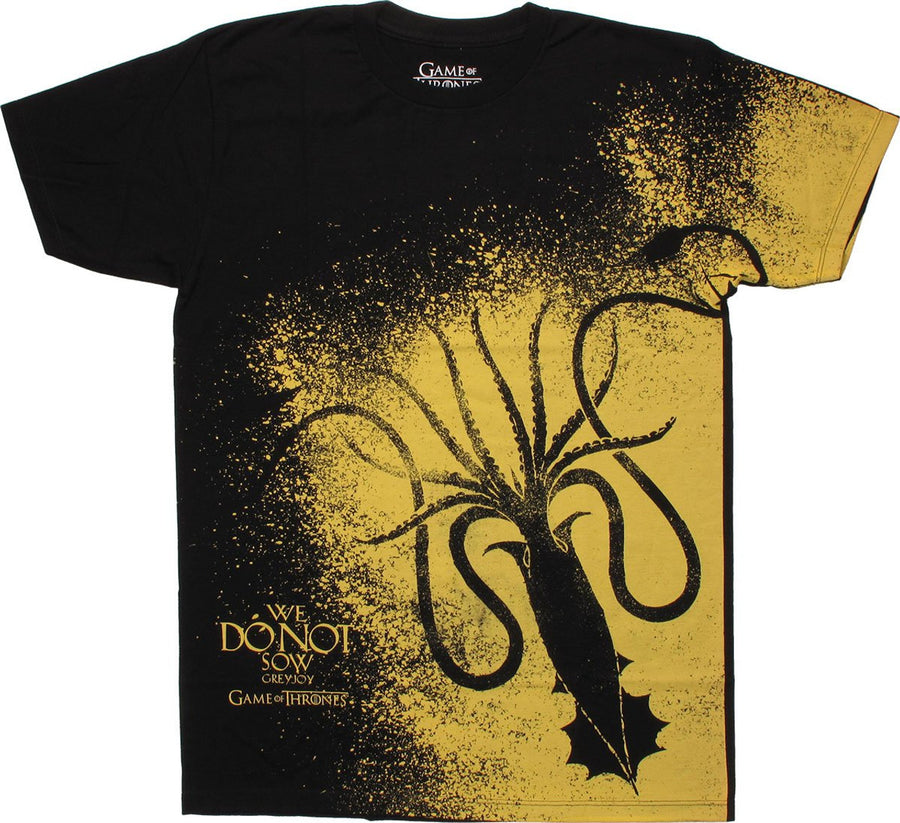 Game of Thrones Greyjoy Sigil Splatter T Shirt Sheer - 3alababak