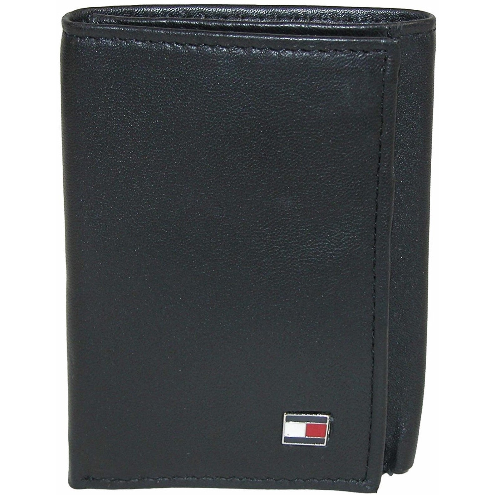 Tommy Hilfiger 31TL11X018 001 Men's Leather Trifold Wallet Oxford Black - 3alababak