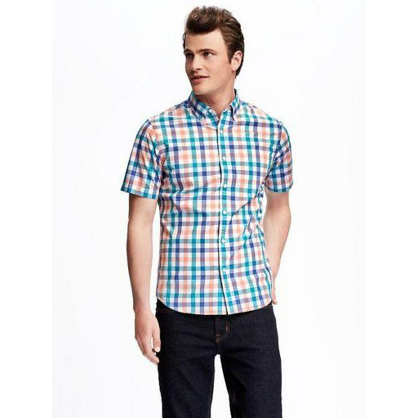Old Navy Multi Color Cotton Shirt Neck Shirts For Men - 3alababak