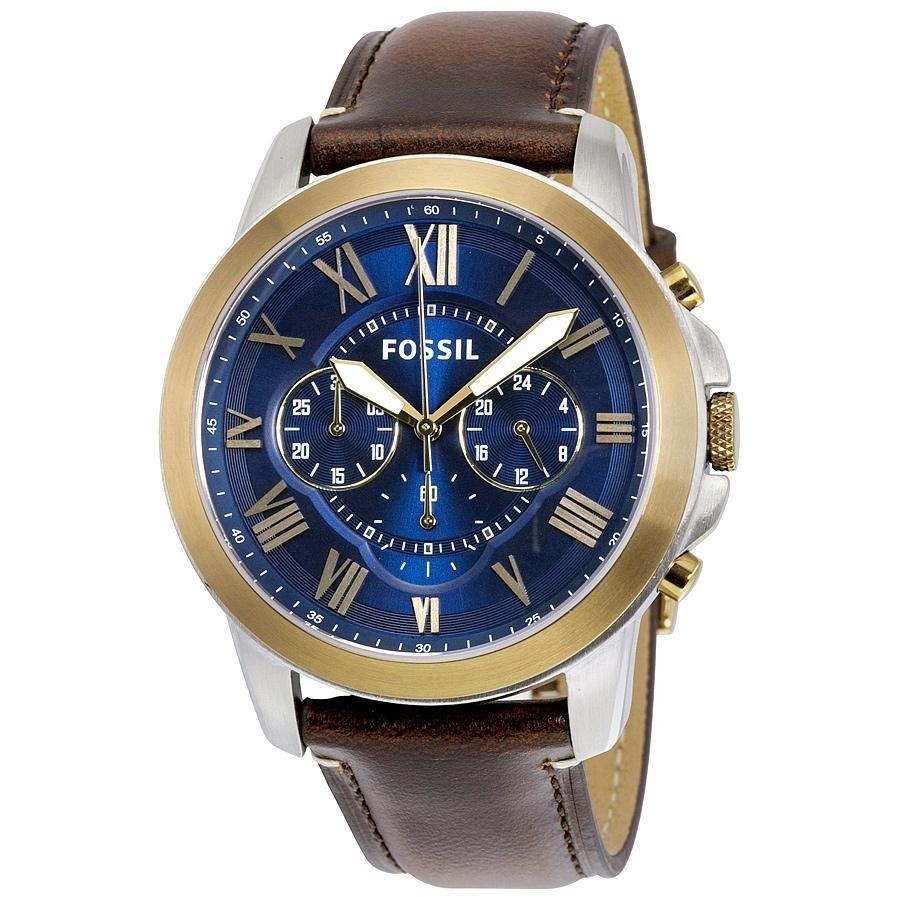 FOSSIL - Grant Chronograph Blue Dial Men's Watch - FS5150 - 3alababak