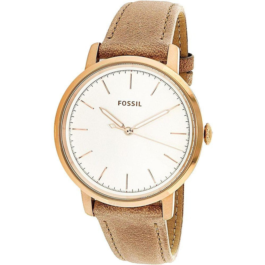 Fossil Women's White Dial Leather Band Watch - ES4185 - 3alababak