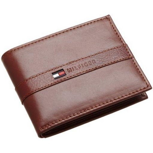 Tommy Hilfiger 31TL22X062251 Leather Men's Wallet Ranger Pass-case, Tan - 3alababak