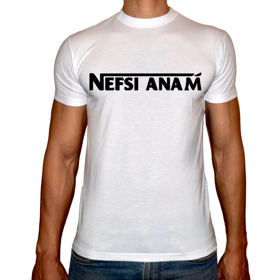Phoenix WHITE Round Neck Printed T-Shirt Men(nefsi anam) - 3alababak