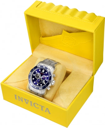Invicta Men's 0070 "Pro Diver Collection" Stainless Steel and Blue Dial Watch - 3alababak