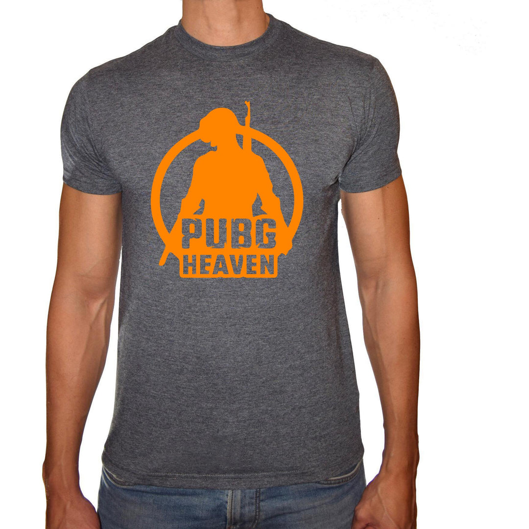 Phoenix CHARCOAL Round Neck Printed T-Shirt Men (PUBG HEAVEN) - 3alababak