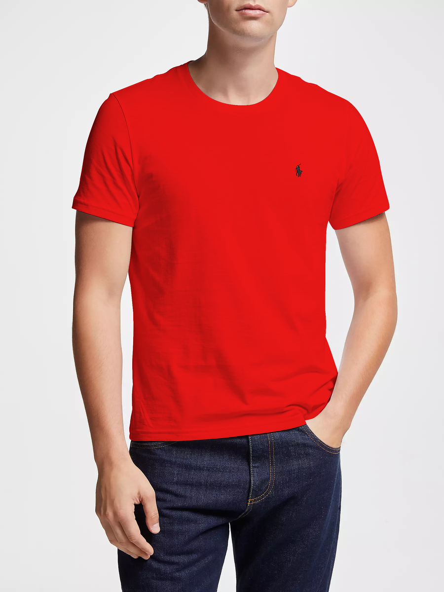 Ralph Lauren Polo Jersey Crewneck Short-Sleeve Red T-shirt - 3alababak