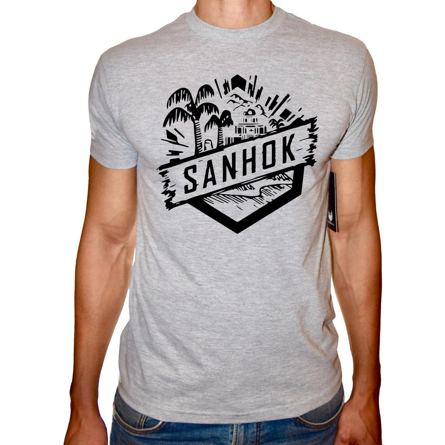 Phoenix GREY Round Neck Printed T-Shirt Men (SANHOK) - 3alababak