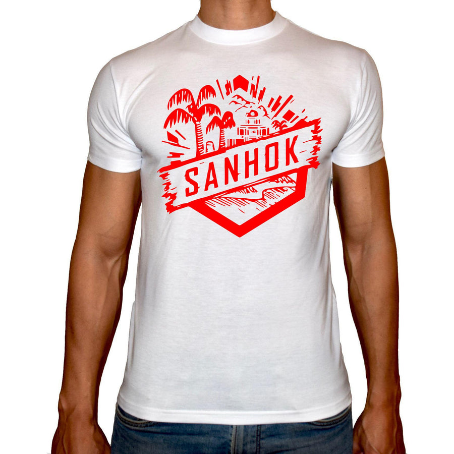 Phoenix WHITE Round Neck Printed T-Shirt Men (SANHOK) - 3alababak