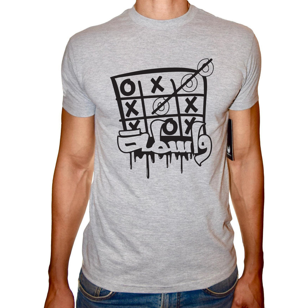 Phoenix GREY Round Neck Printed T-Shirt Men(wasta) - 3alababak