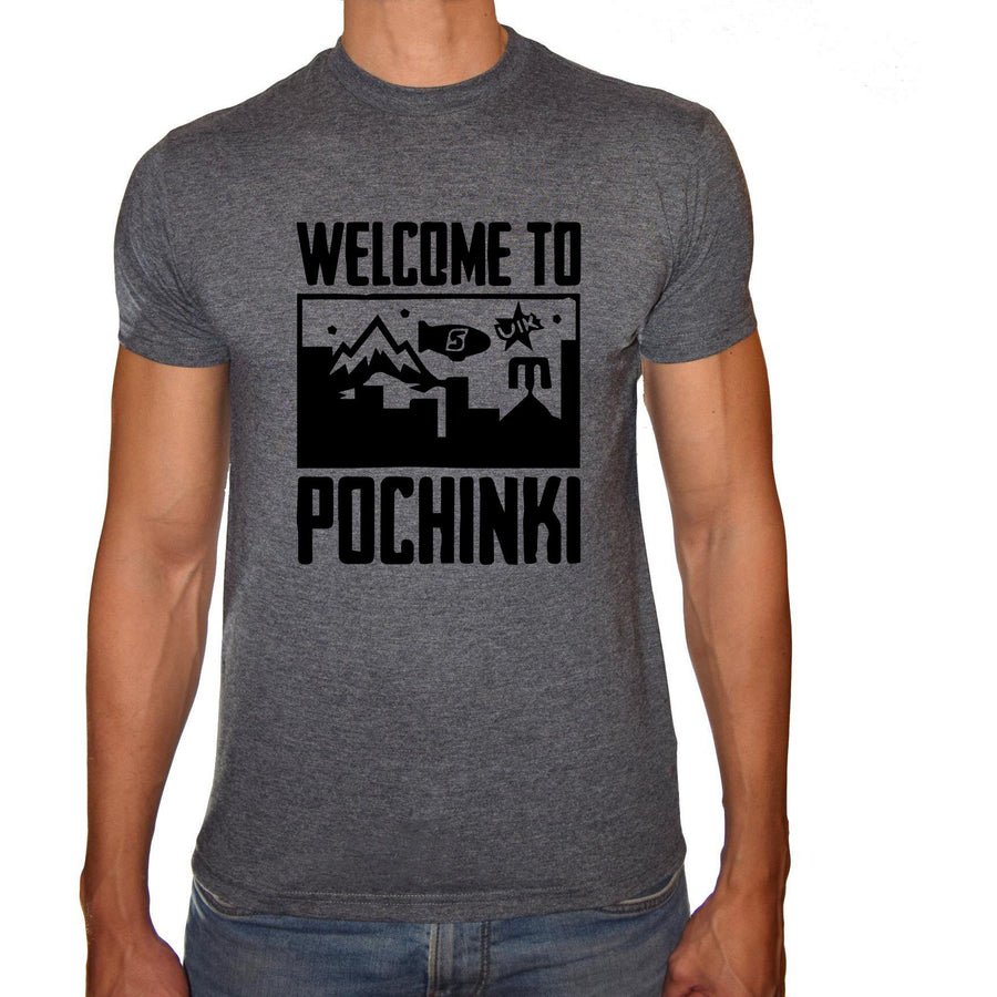 Phoenix CHARCOAL Round Neck Printed T-Shirt Men (Pubg - Welcome to Pochinki) - 3alababak
